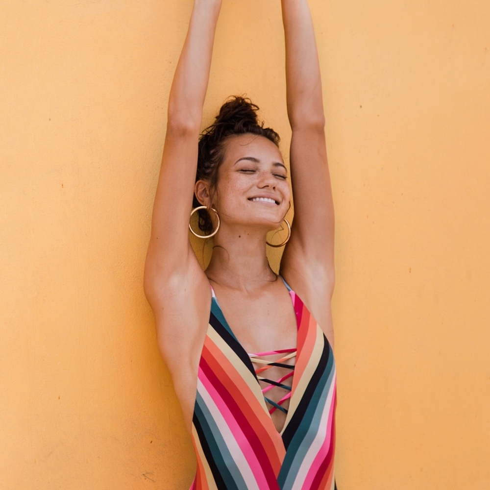 Billabong Color Spell One-Piece Striped One-Piece Swimsuit